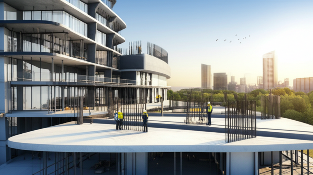 Luxuriöse Baustelle mit moderner Architektur